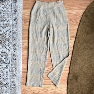 Giorgio Armani VTG Tan Women's Straight Leg Trousers Wool Blend